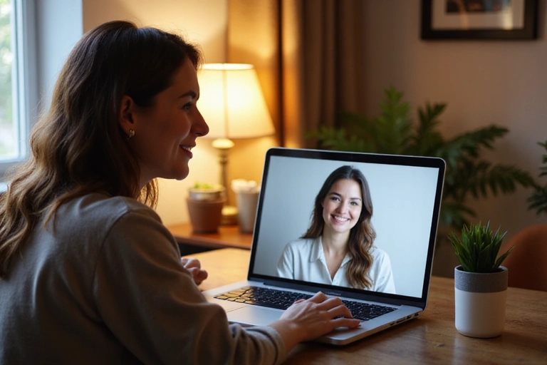 Persona che prenota una consulenza nutrizionale online da casa